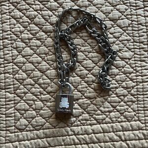 Teddy Fresh Silver Lock Chain Necklace